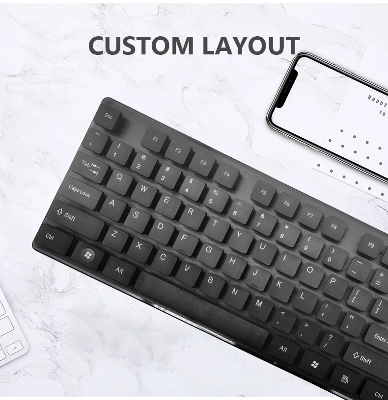 Portable multi-media membrane chocolate keycaps ergonomic wireless hebrew keyboard