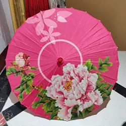 Wholesale  wedding decoration flower pattern hand painted decoration  paper parasols bridal umbrella custom logo