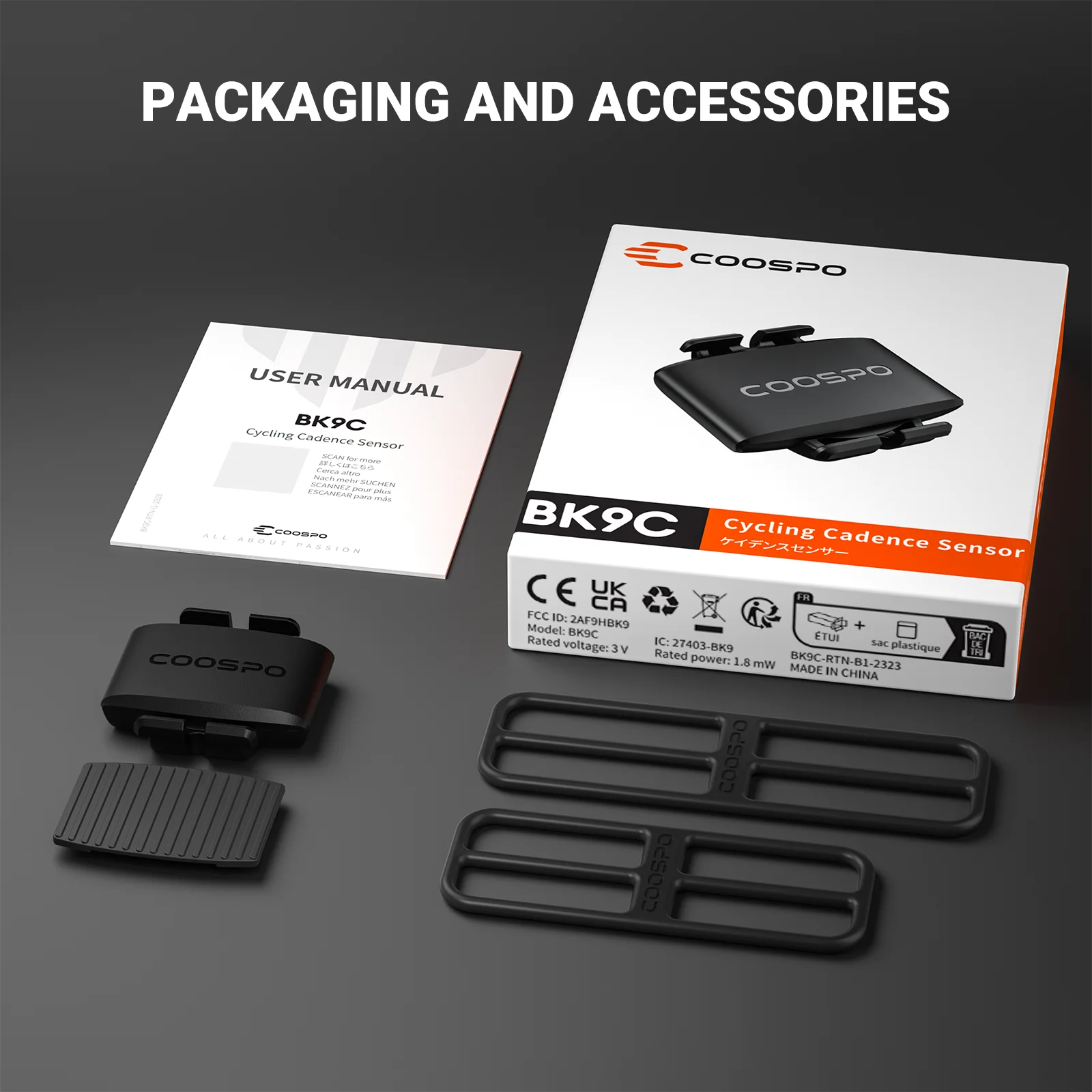 COOSPO BK9C  and ANT+ Cycling Cadence Sensor for Road Bike