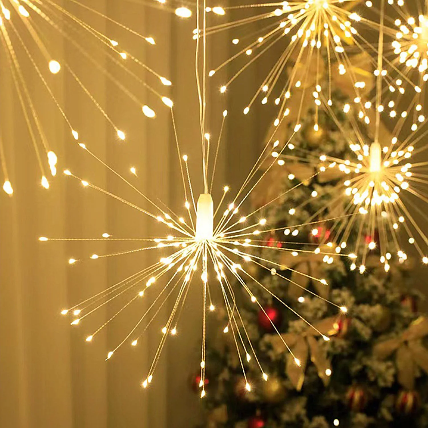 Firework Lights Wedding Party Patio 8 Modes Battery Operated Fairy Lights Led Starburst String Lights