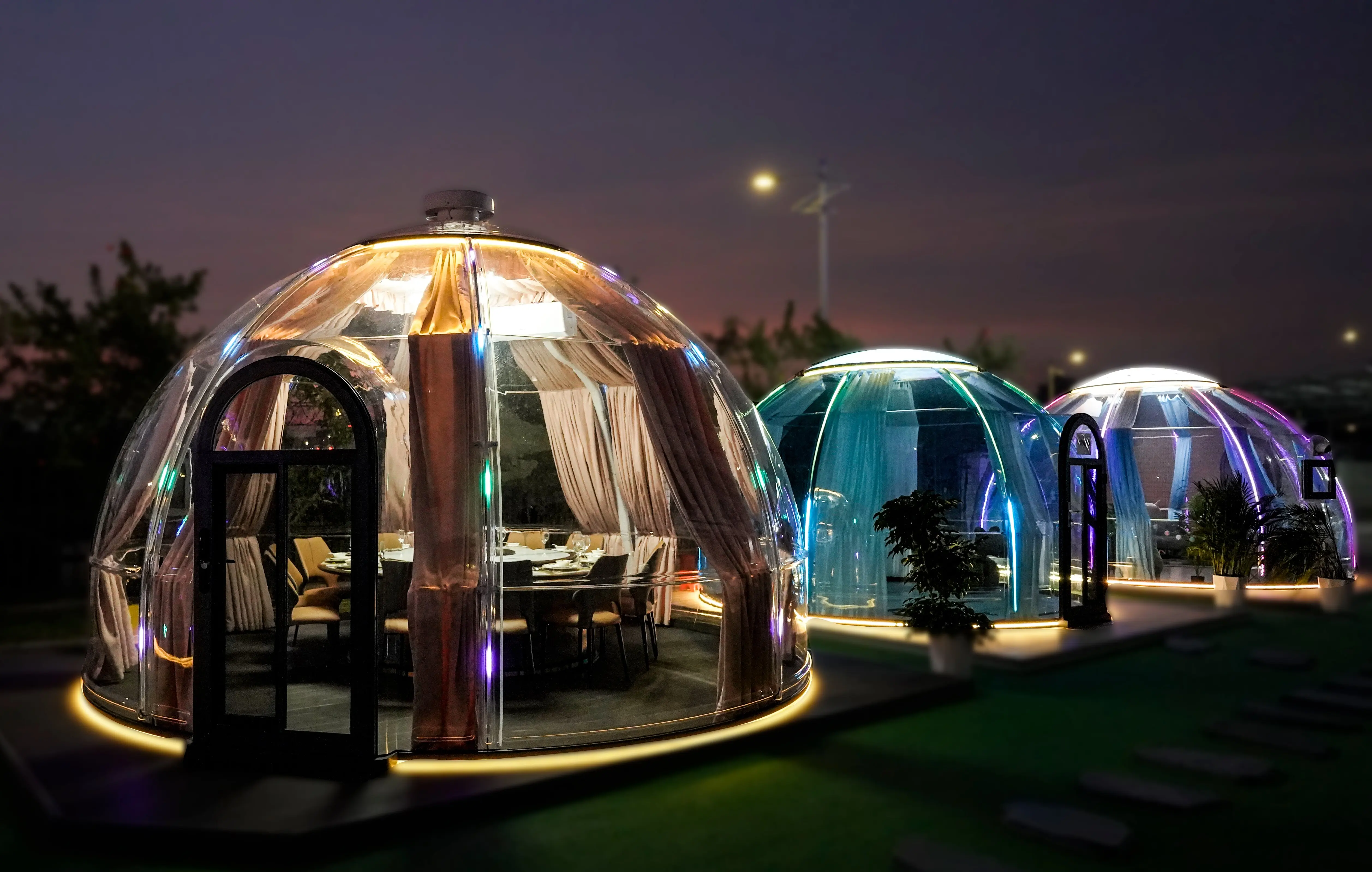 Hot Selling Hotel Polycarbonate Dome Tent Modular Prefab PC Bubble Room Dome House For Resort