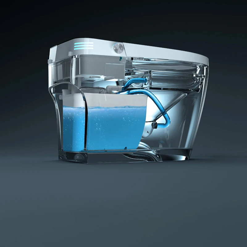 2024 Latest Automatic Flushing Automatic Water Spraying Smart Toilet With Remote Control