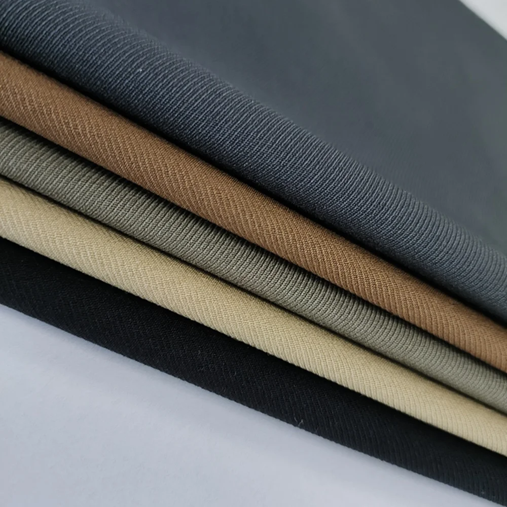 
10S NR Bengaline Woven Nylon Viscose Stripe Bengaline Fabric With Spandex For Pants 