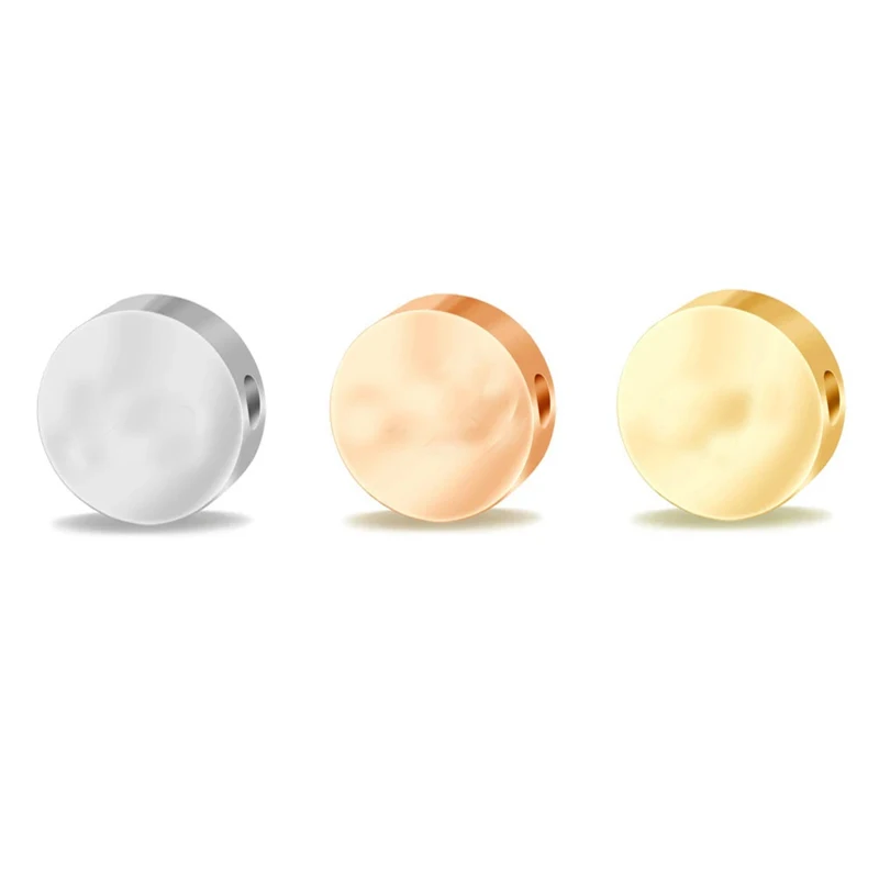 Custom Made Stainless Steel Jewelry Logo Charms Engraved Brand Name Metal Charm for Jewelry Making