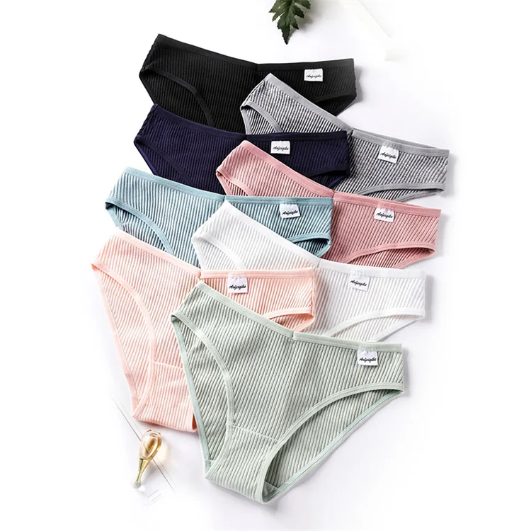 Sexy pure cotton underwear for women Japanese style mid rise girls student triangle underwear seamless hip lifting underwear