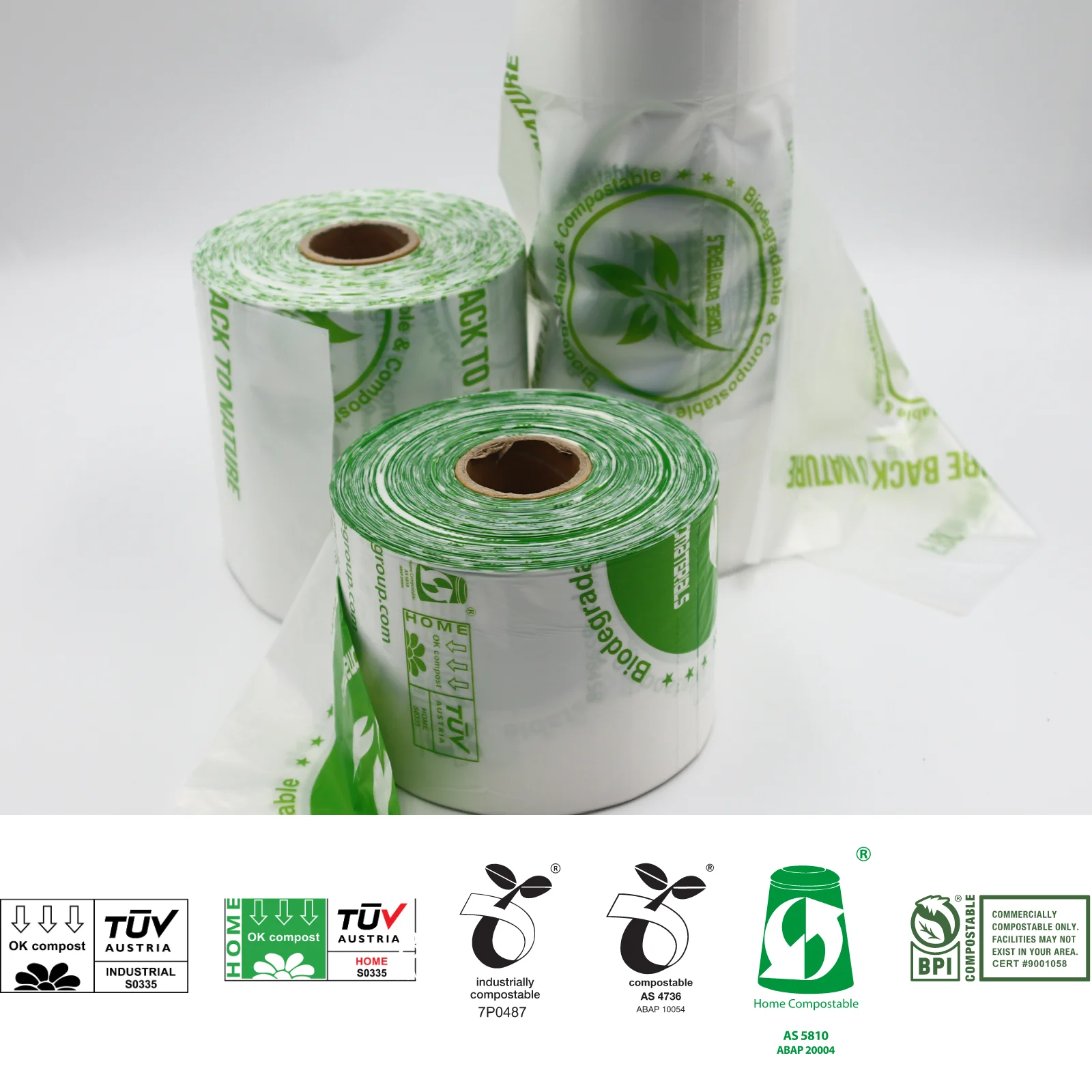 wholesale ASTM D6400 custom printing Reusable star seal bottom Supermarket Grocery Bulk Compostable Bags