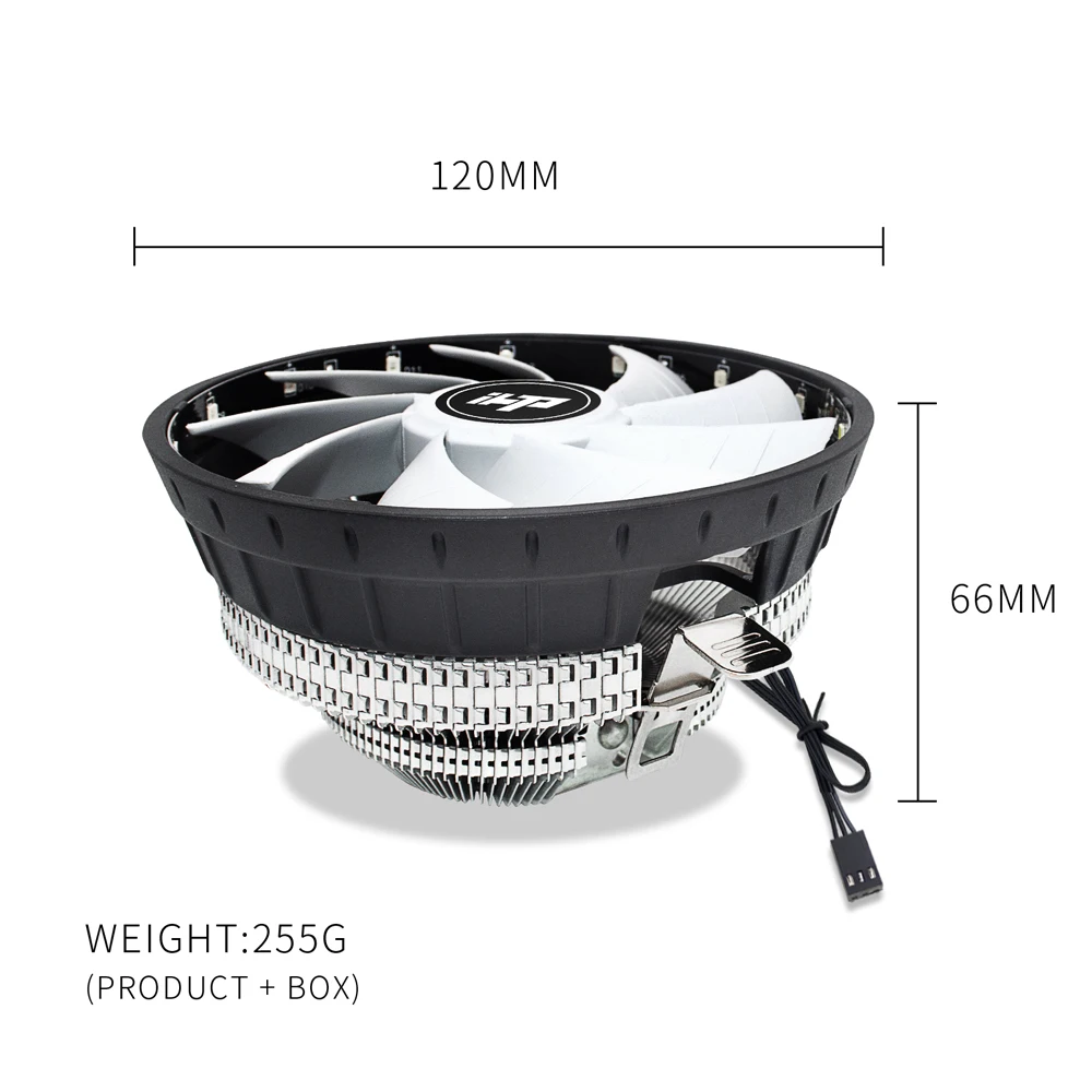 factory price Intel CPU Cooler Fan for LGA L200 1150 1151 1155 1156 1366 775 series PC Case Quiet Color Light CPU Cooler