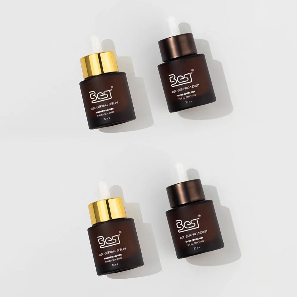 Thick Bottomed Bottle Glass Luxury Eye Essential Oil Glass Bottle Customized Double Wall Dropper 15ML30ML40ML50ML100ML