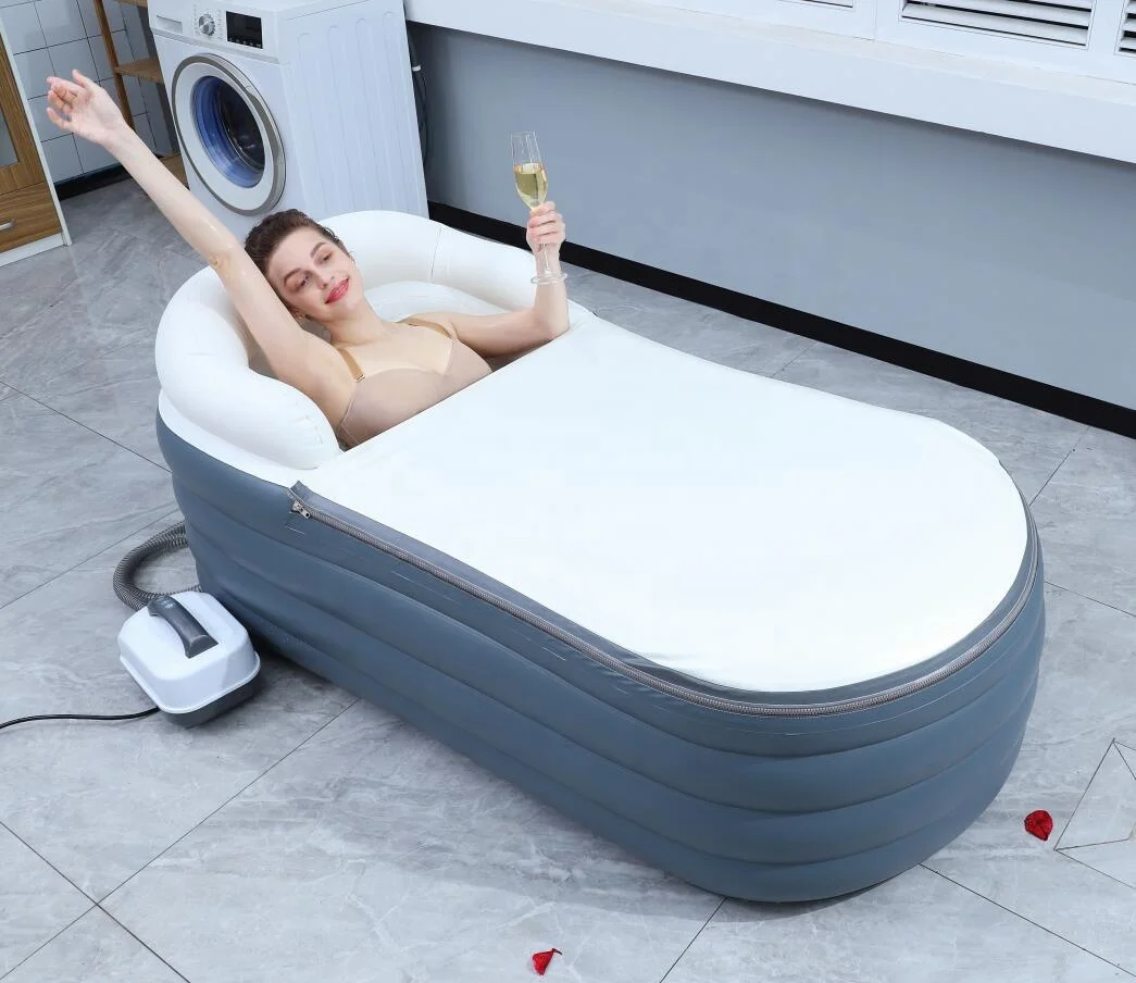 Adult Foldable Spa Shower Thick Air Pump Designed Hot Ice Cold Therapy Low Price Constant Temperature Inflatable bathtub