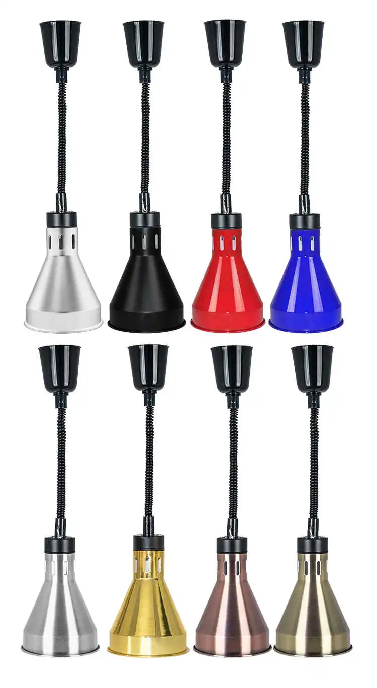 Single head food Telescopic heating lamp Hanging Food Warming light warmer lamp for wholesale