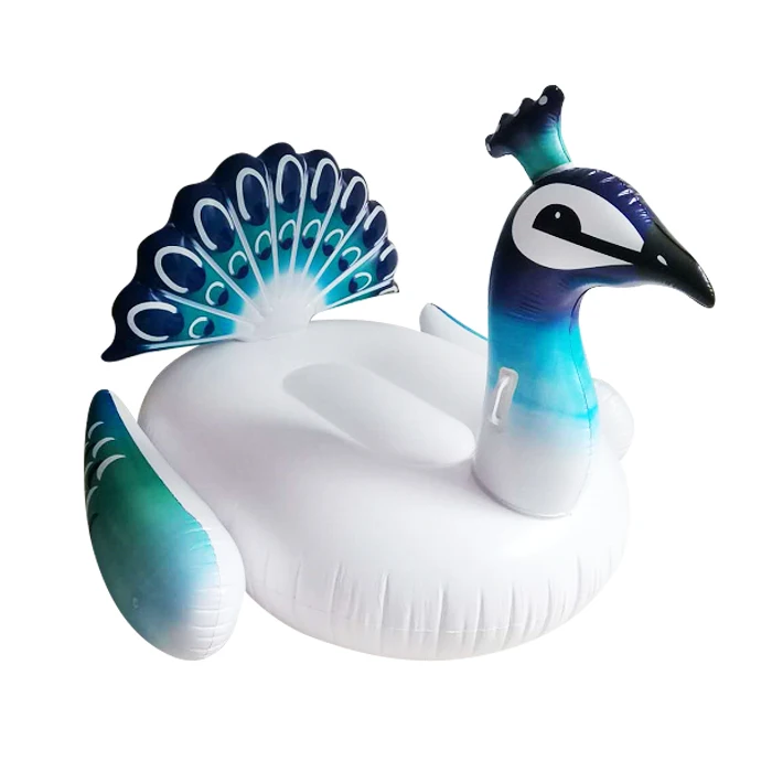 adult inflatable peacock pool float floats