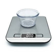 
Small Backlit Stainless Steel Battery Power Supply Digital Kitchen Weight Scale 