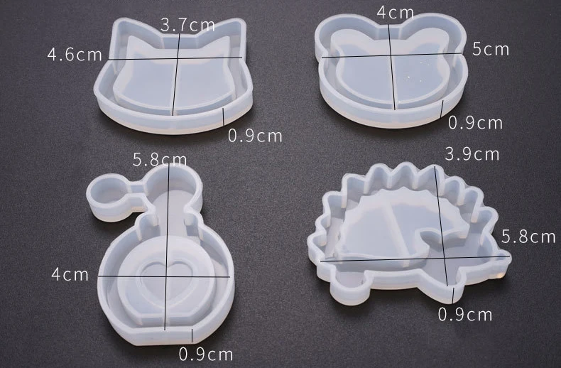 S817 star watermelon slice silicone shaker mold for resin crafts