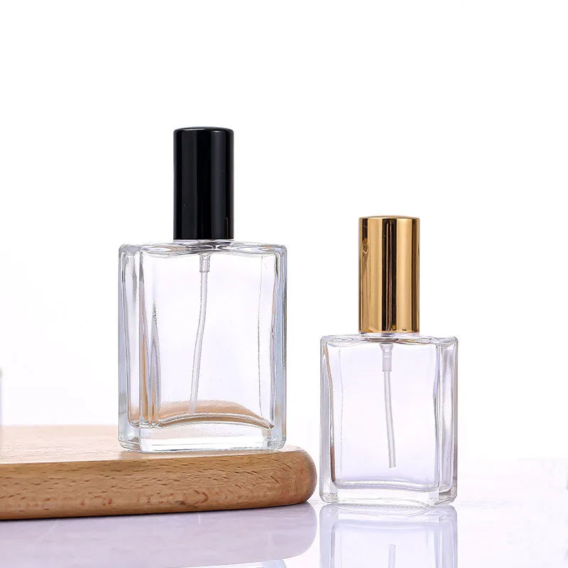 15ml 30ml 50ml 100ml Empty Luxury Flat Square Perfume Bottle With Perfume Pump
