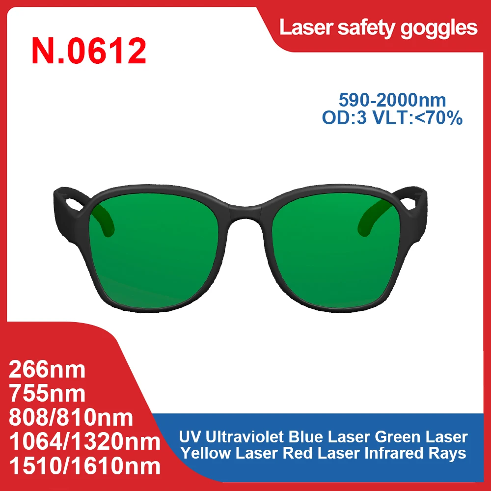 200-450nm 560-2000nm 190Nm-2000Nm Laser Ipl Laser Safety Welding Glasses