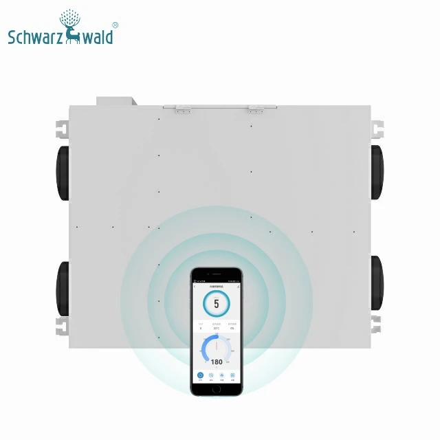 OEM hepa filter smart home central energy recovery duct ventilation system