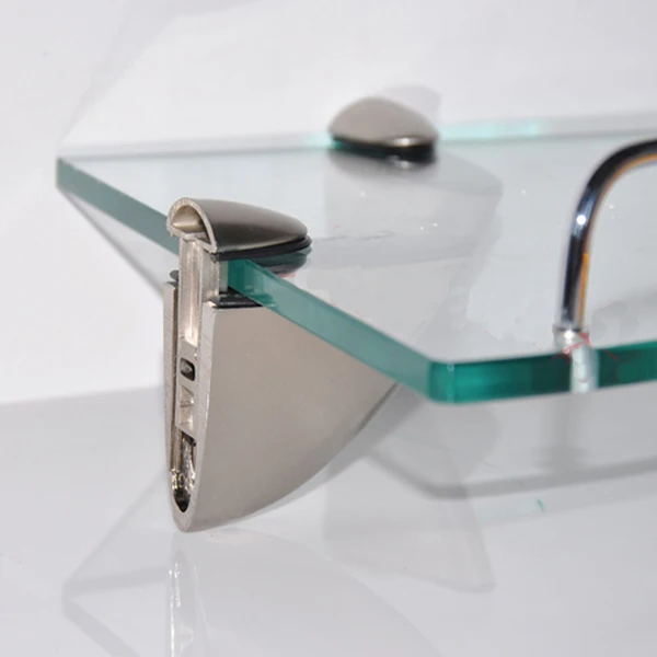 Adjustable Customize Zinc alloy Glass Clip Wall Mounted Display stand glass clamp shelf supports Glass Shelf Bracket