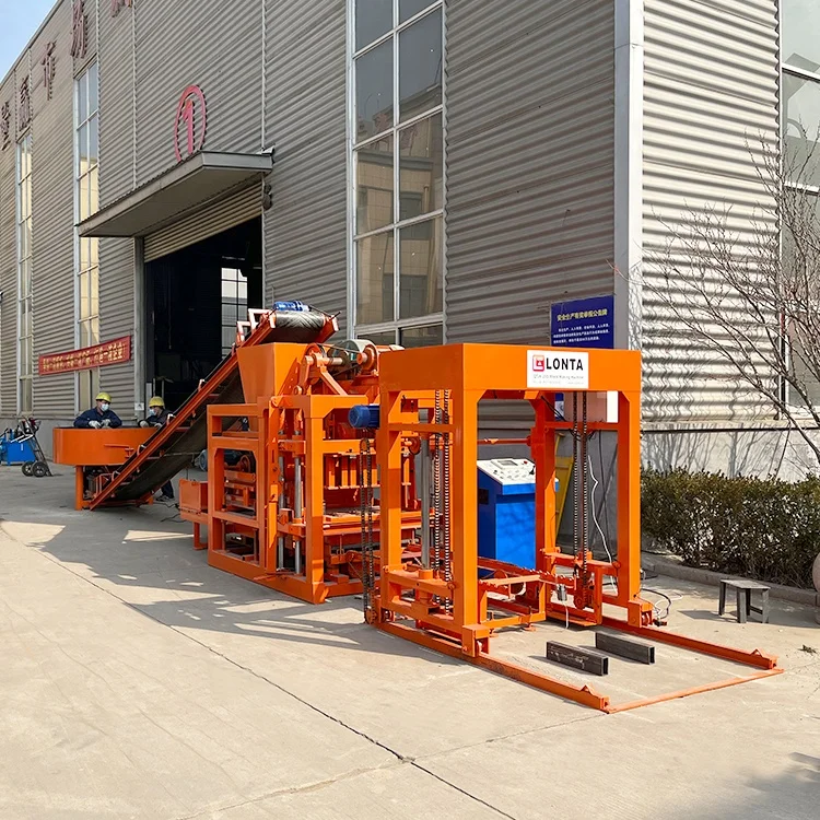 LONTA QT4-25 Full Automatic Interlock Hollow Paver Mould Fly Ash Cinder Cement Concrete Brick Block Making Machine Brique