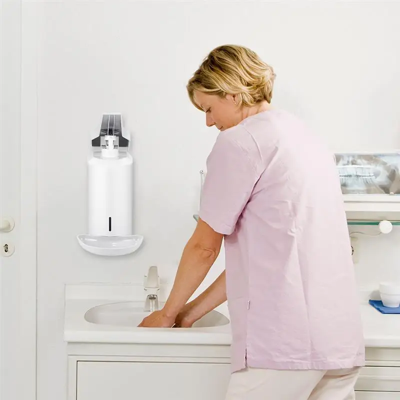 Wholesale ABS plastic 1000ml elbow sanitizer spray soap dispenser for hospital Hotel