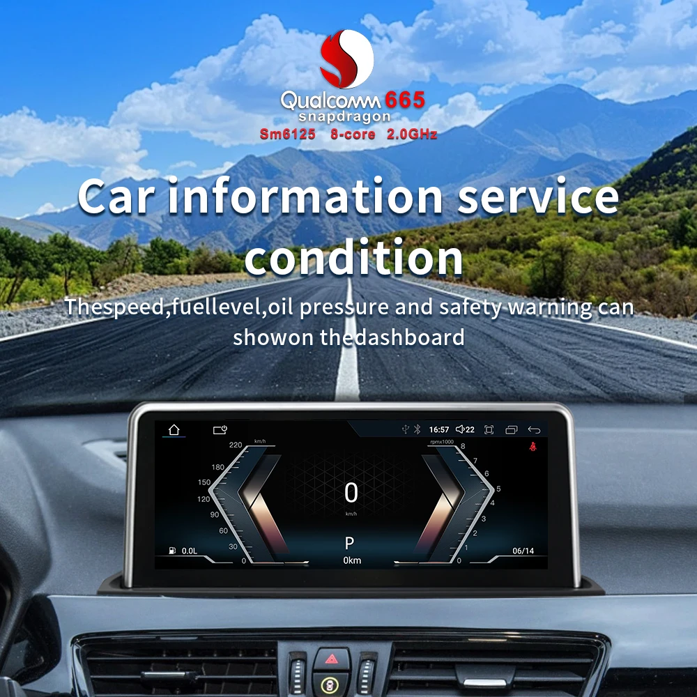 Android14 New Qualcomm 665  car dvd multimedia radio player GPS Navi  FOR BMW X1 F48 2016-2018 wireless carplay Android auto