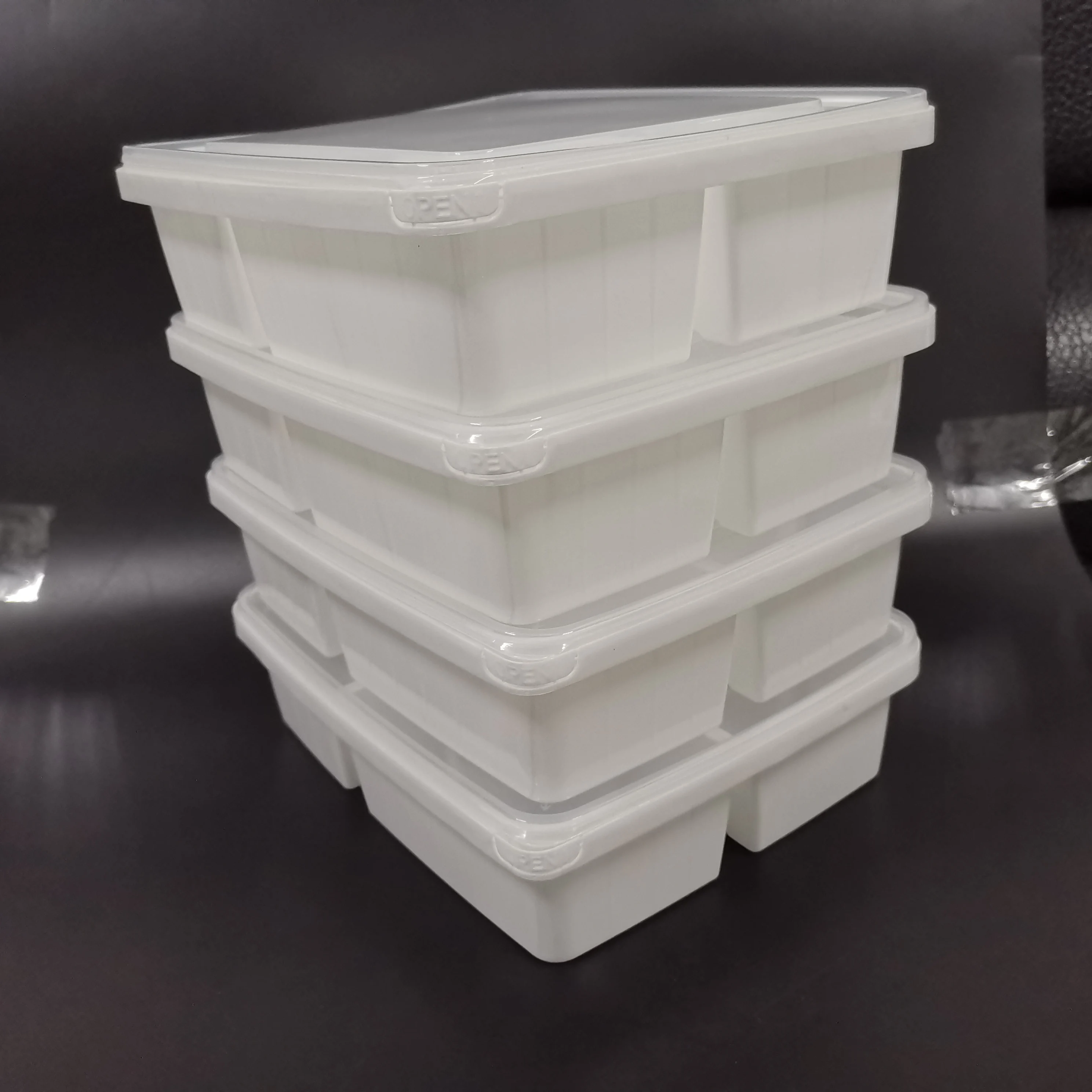 6 compartment disposable microwave takeout food containers plastic bento lunch box for fast food packing