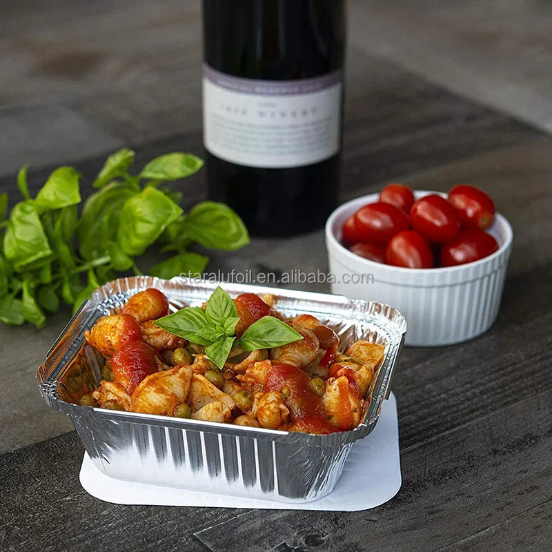 Marmites Aluminium+Couvercles Extra-Sturdy Alu Foil Container Disposable Foil Gastro Rectangular
