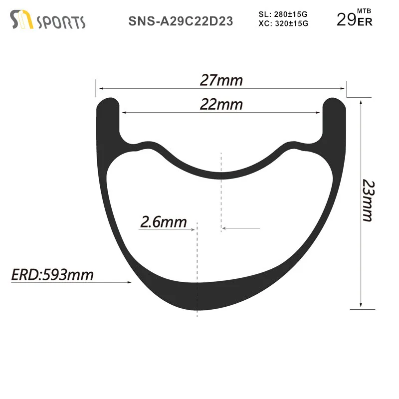 29ER MTB Carbon Bicycle Wheels for Mountain Bike with DT Swiss Hubs