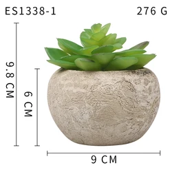ES1338 High-quality Indoor Artificial Succulent Grass Plastic Plants With Pots Simulated Floral For Decoration
