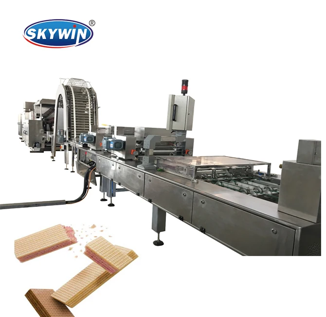 High Efficiency Full Automatic Waffle Biscuit Production Line Wafer Biscuit Making Machine Chocolate Coated Wafer Machine price