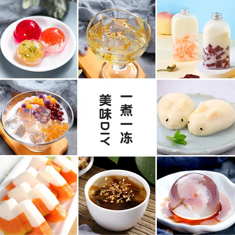 500 г растворимого белого пудинга белый Конжак желе порошок для Пузырькового чая