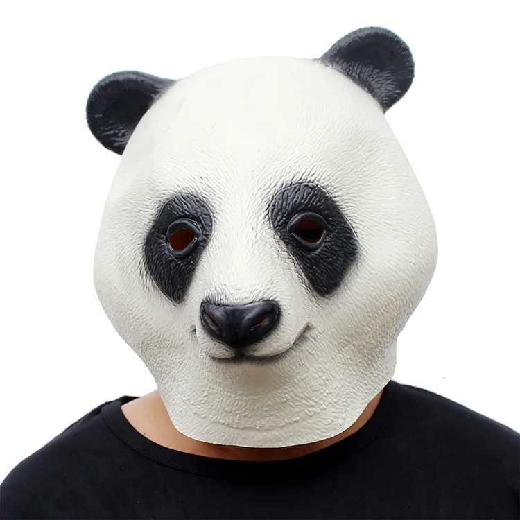 Super September Halloween Masquerade Animal Mask Kung Fu Panda Latex Horror Headgear