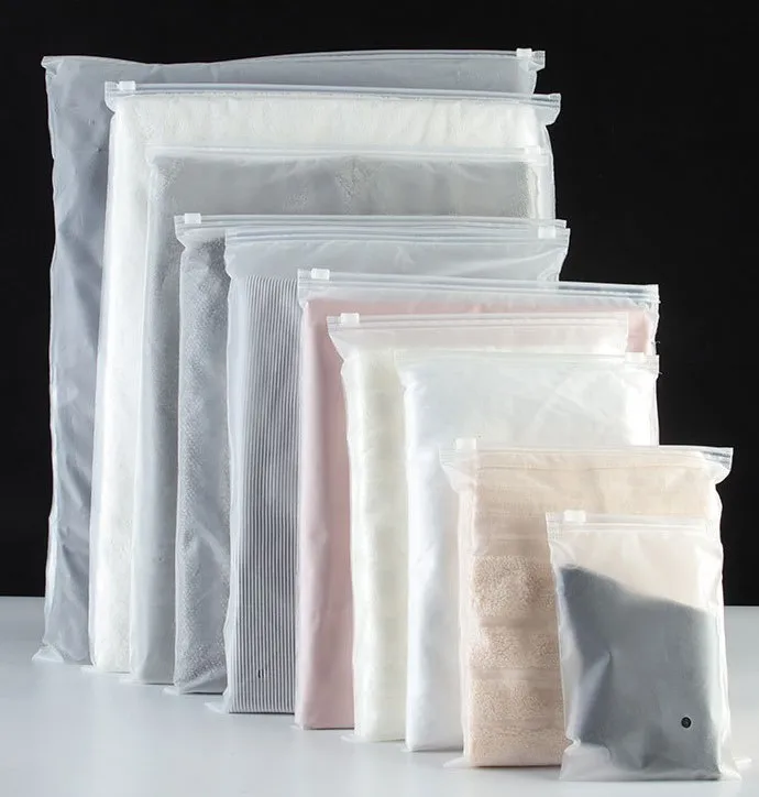 Custom business card plastic packaging poly mailer biodegradable packaging zipper bag for Underwear Clothes Packaging