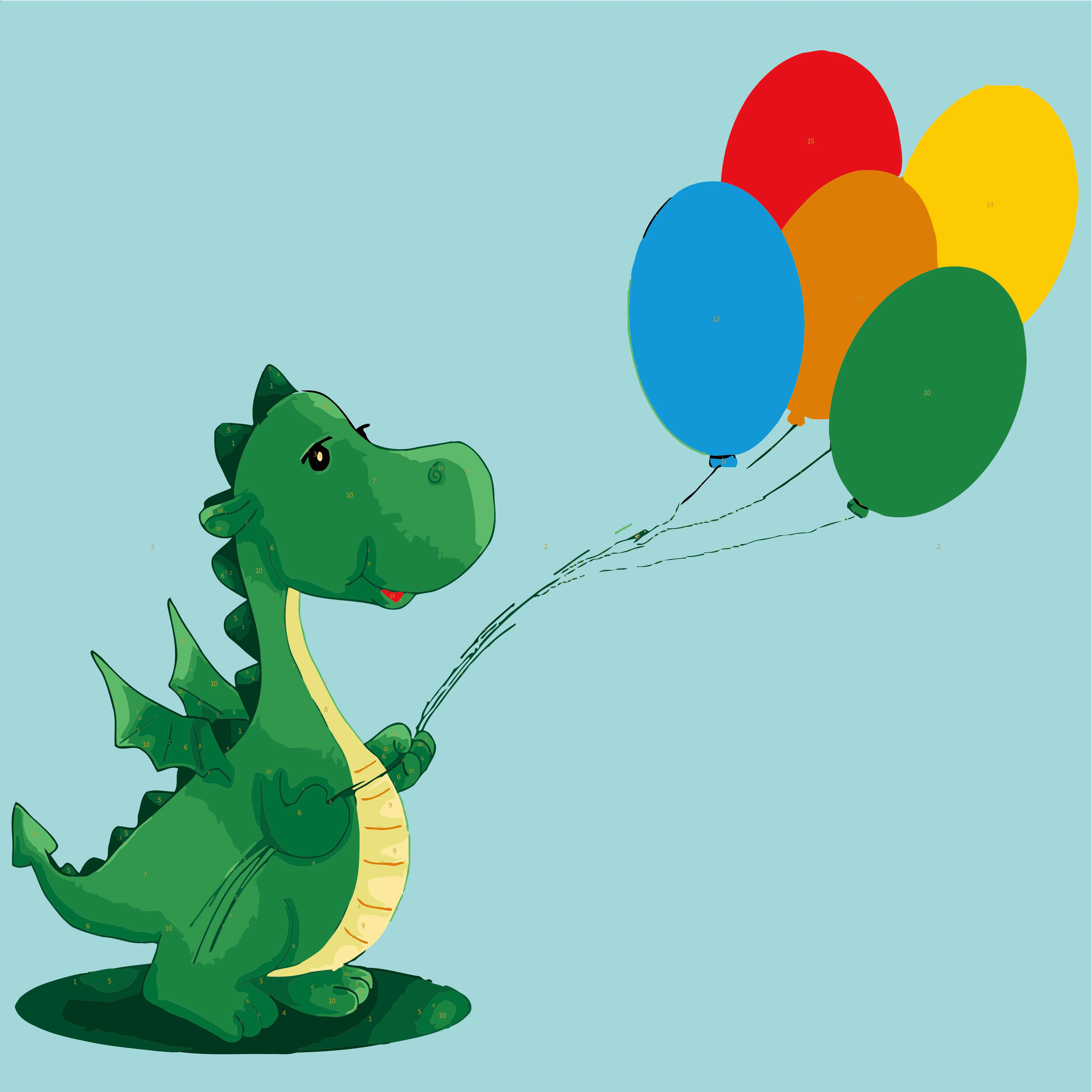 
Kids Image DIY Painting By Numbers Cartoon Animals Modern Acrylic Kit Painting For Children 20x20cm 