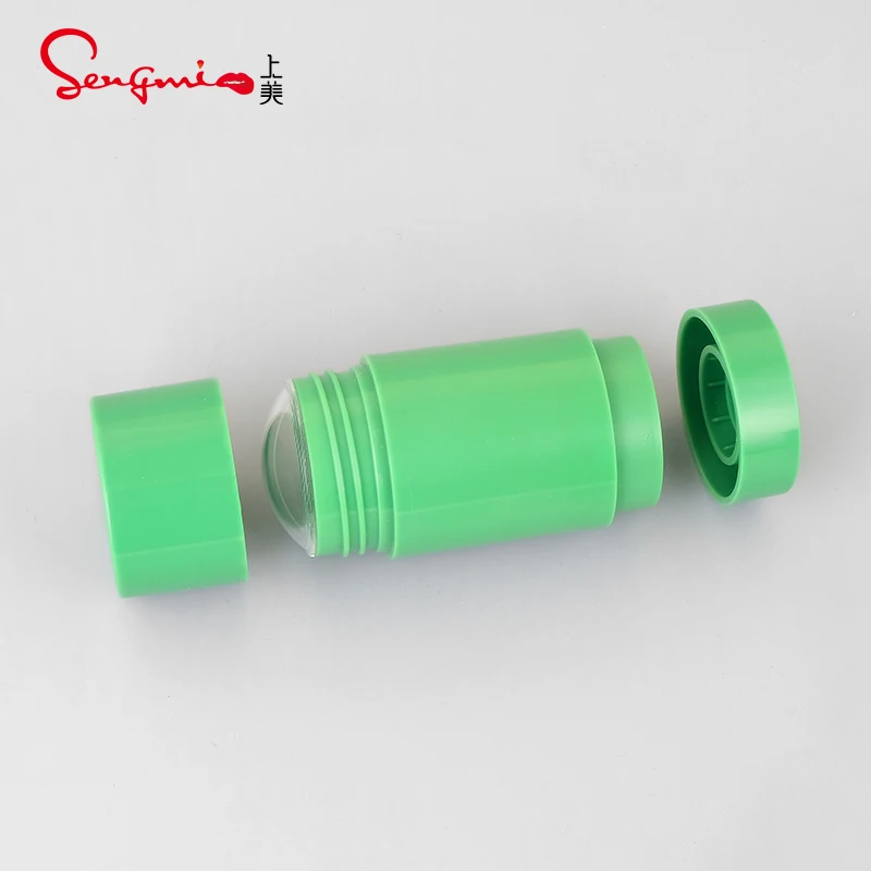 Empty Round Shape Plastic Portable 40g Solid Sunscreen Stick Packaging Tube Deodorant Container