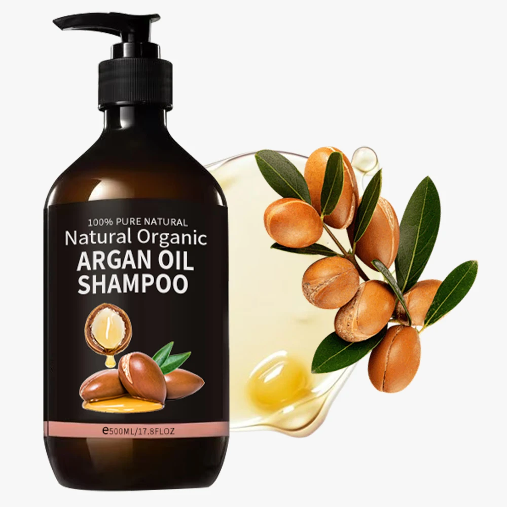 Private label shampoo pure organic sulfate free argan oil shampoo OEM moisturizing anti dandruff shampoo
