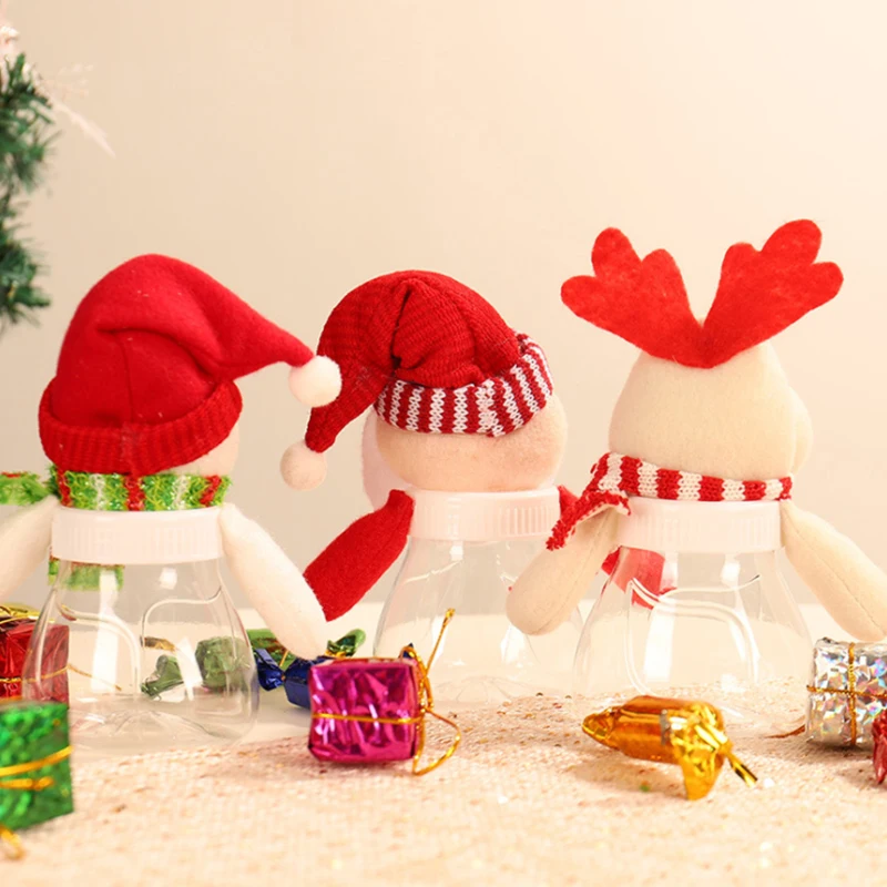 New Creative Christmas Gifts Candy Box Christmas Decorations Santa Snowman Elk Candy Jar