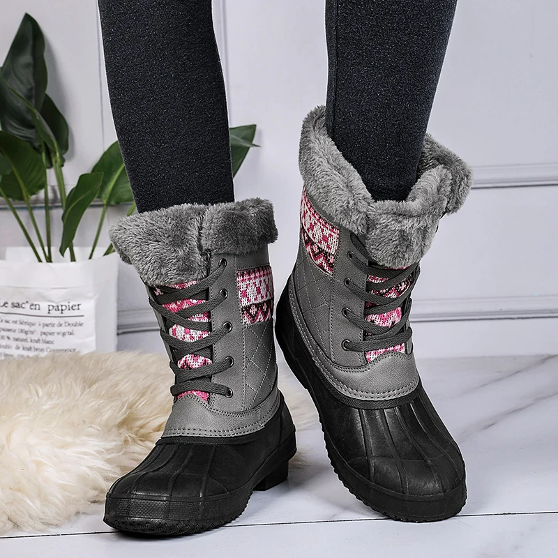 Fashion Snow boots 2021 Winter brand warm non-slip waterproof women mother shoes casual cotton winter autumn
