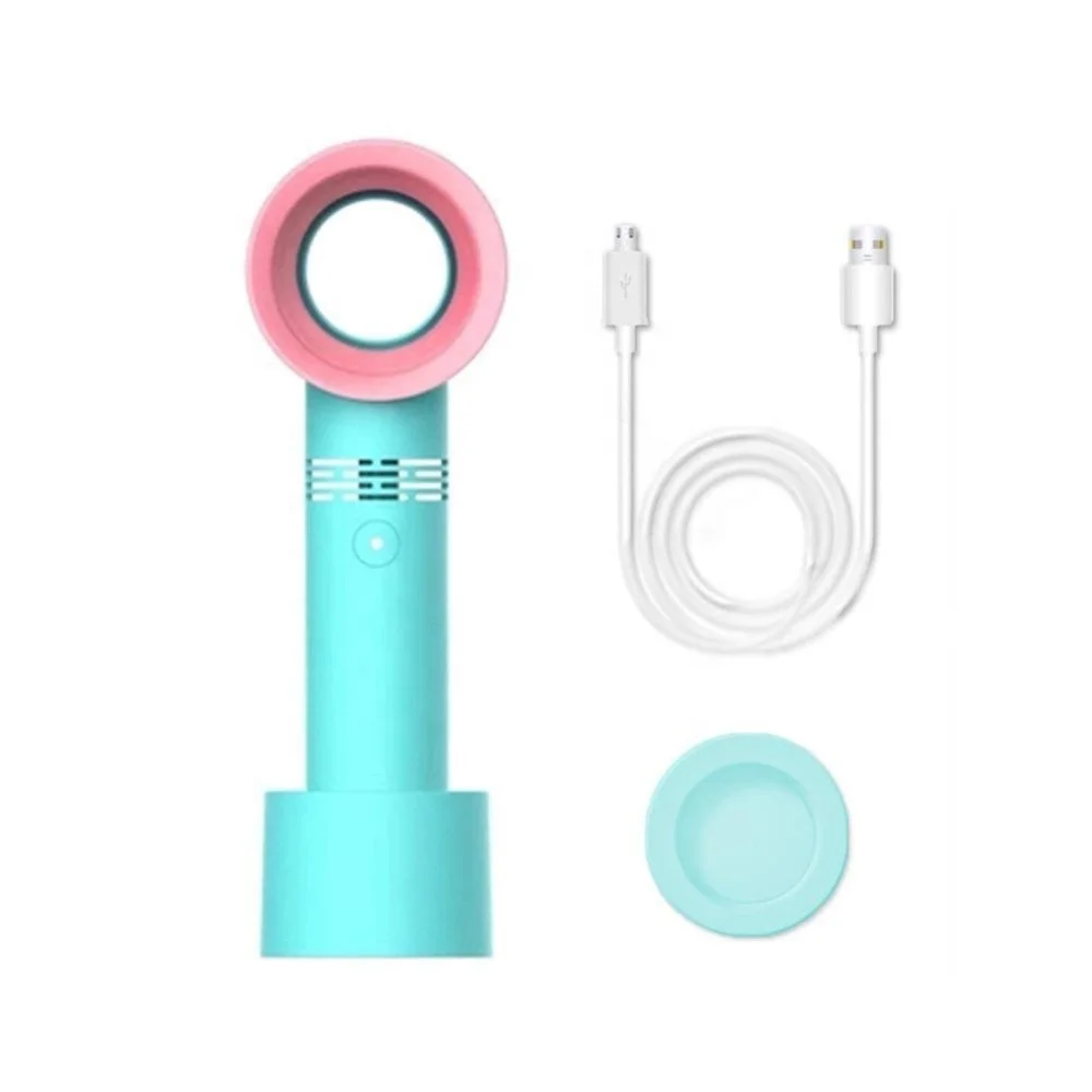 Newest hot Sale Rechargeable 3 speed Micro USB charging portable handheld slient no leaf bladeless mini hand fan accept OEM