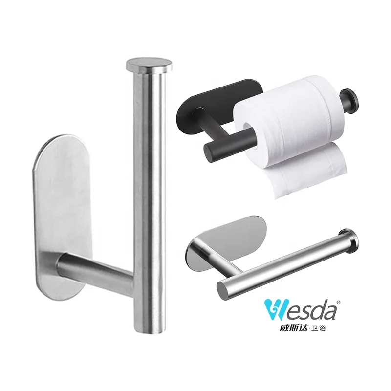 Wesda Premium Rustproof Modern Kitchen Washroom Toilet Tissue Roll Holder Rack Accessories Stainless Steel Toilet Paper Holder