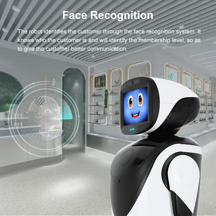 Shopping Mall Welcome Reception Roboter Servizio Di Robot Komersial Auto Robot Enderezado