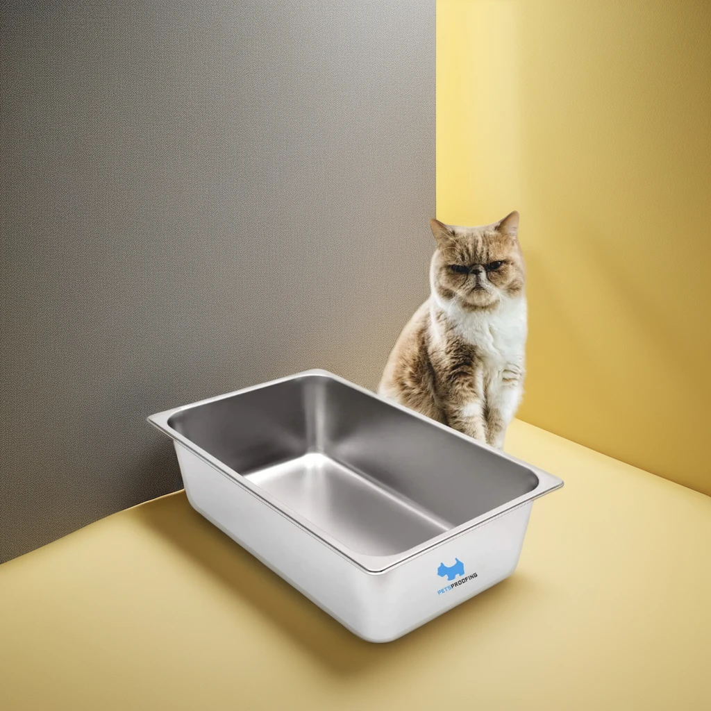 Wholesale Multifunction Portable Wall Stainless Steel 304 Cat Toilet Tray Manual Cleaning Cat Litter Box & Accessory