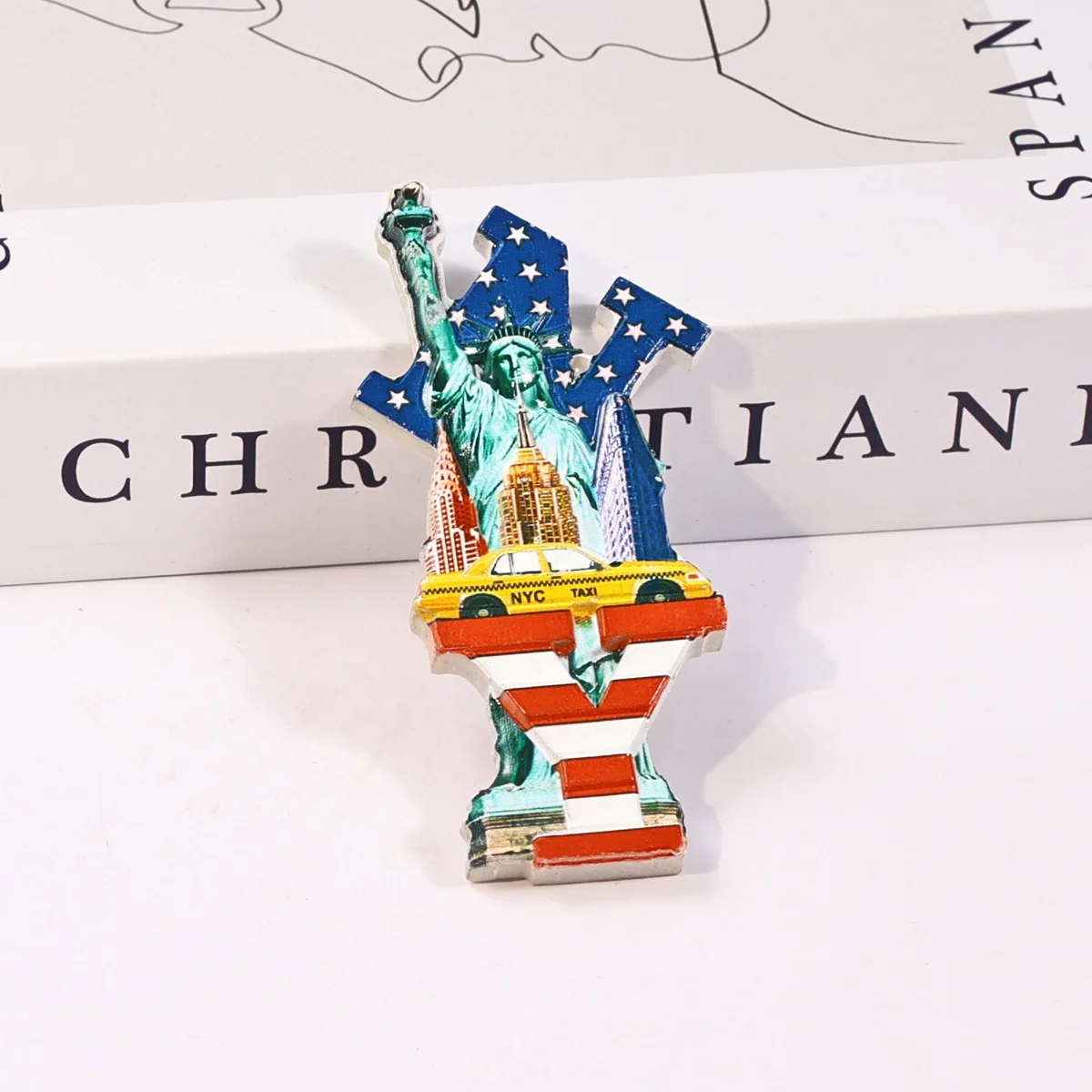Custom 3D Logo hand-painted New York city Taxi Statue of Liberty  tourist Souvenir Polyresin Resin Fridge Magnet Fridge Magnets