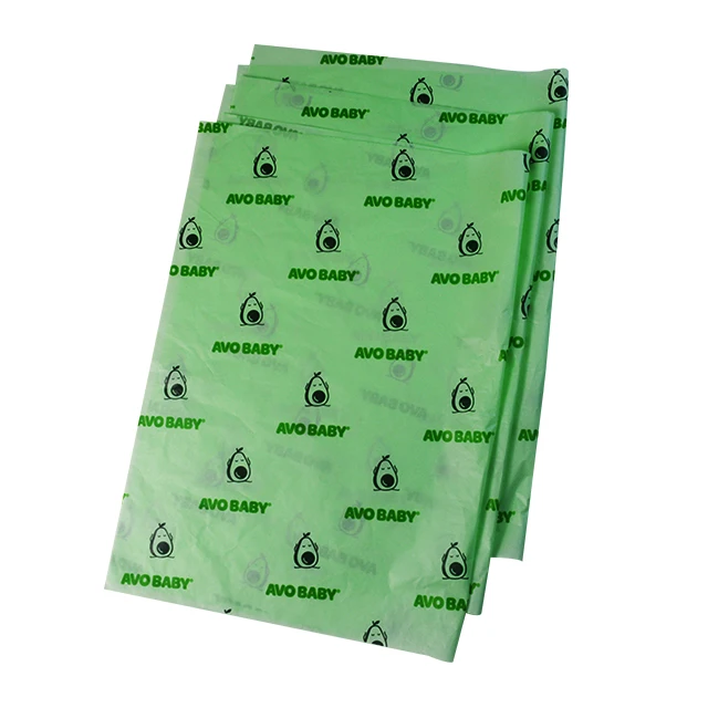 printed colour green brand clothing wrapping custom logo gift tissue paper