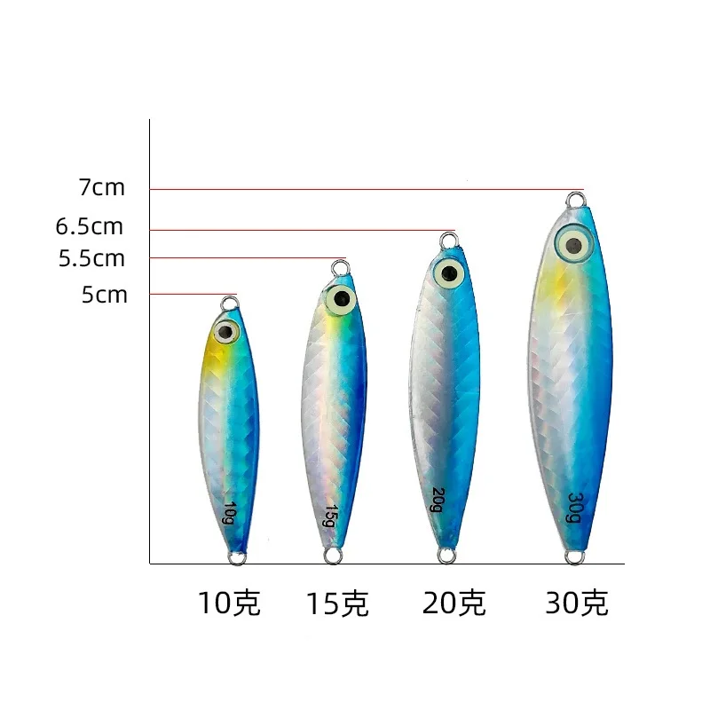 2020 Hot Products10g 15g 20g 30g metal slow jigging lure saltwater with lead fishing lure