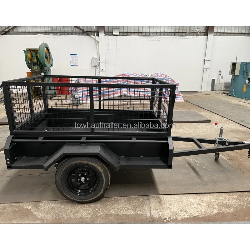 Customized high performance hot dip galvanized powder coating Single Axle Box Trailer