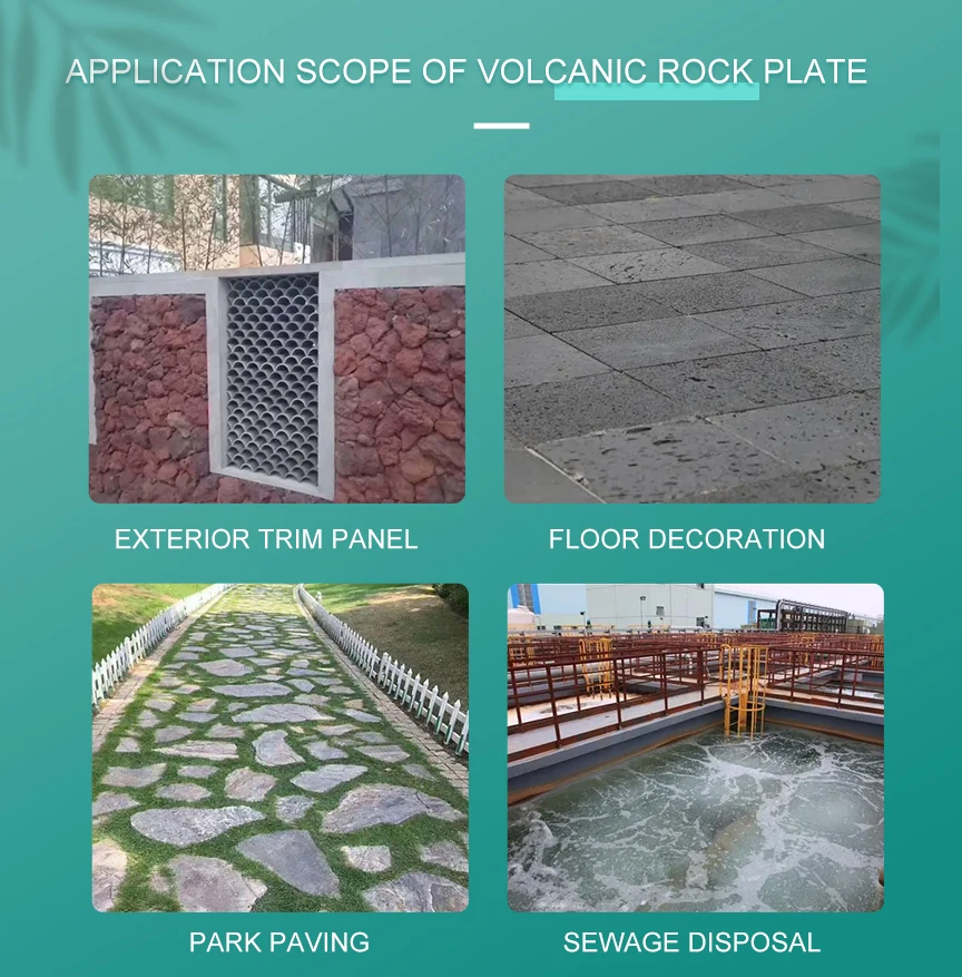 Hot Selling Natural Basalt Volcanic Rock Polished Tumbled in Tile Block Forms Outdoor Application Volcanic Stone Lava Stone Sale