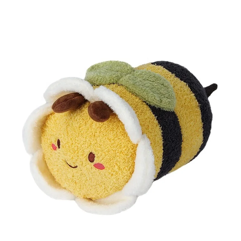 Индивидуальный размер дизайн логотип милая плюшевая пчела OEM ODM plushie талисман мультфильм пушистые мягкие игрушки животных
