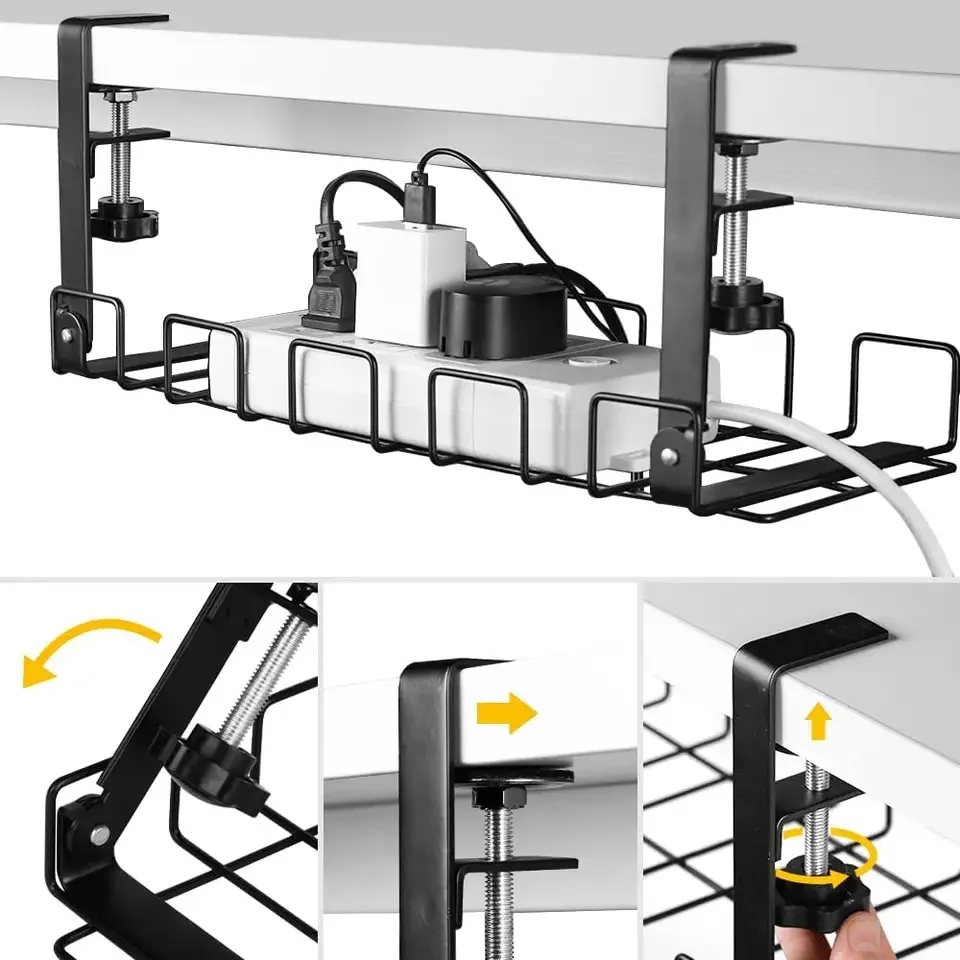 Steel Cable Tray Ladder For Power Supply Wire Management Rack Under Desk Cable Management Tray