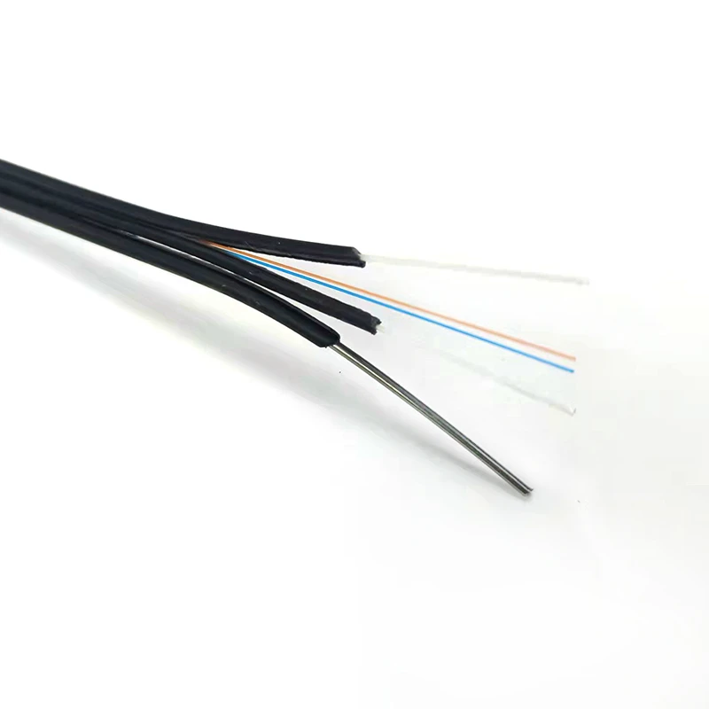 GJXFH in the access network with a black Lsoh Low Smoke Zero Halogen(LSZH) out sheath FTTH fiber optic drop cable for indoor