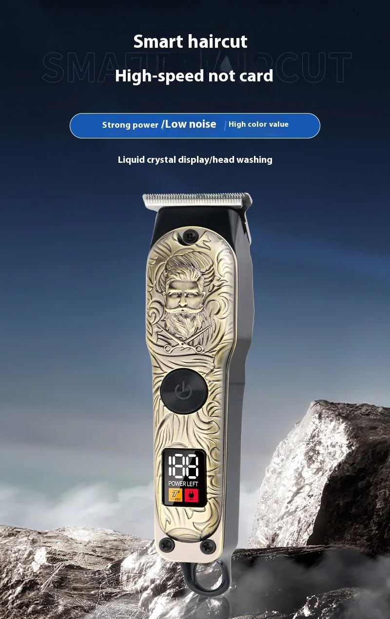 Fnctopgee 209 Professional Cordless Hair trimmer hair cutting machine For Men LCD display hair clipper clipper For Barber